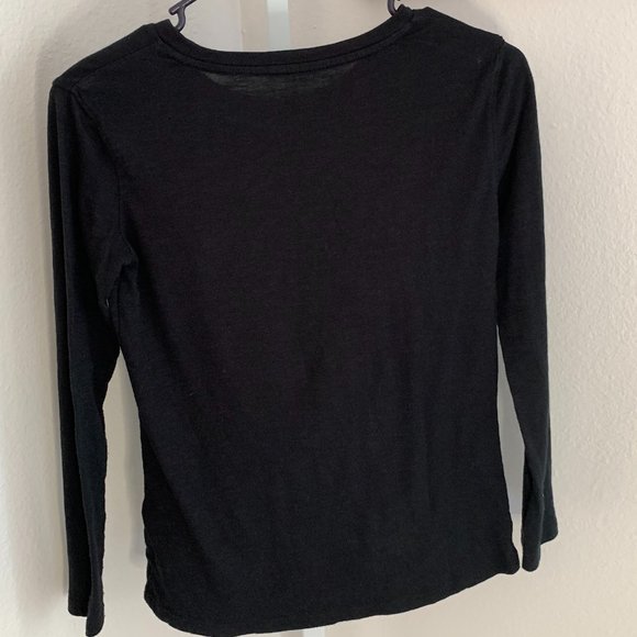 CAT & JACK Swan Long Sleeve T-Shirt, Black, Size: L (10/12) - Picture 3 of 6